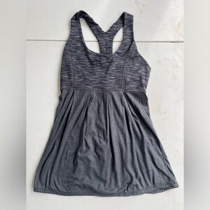 Lululemon Heathered Gray No Limits Racerback Tank Built-In Bra